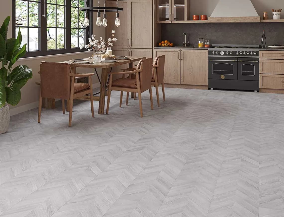 AGT Pruva 8mm Laminate - Marsala laid in a room