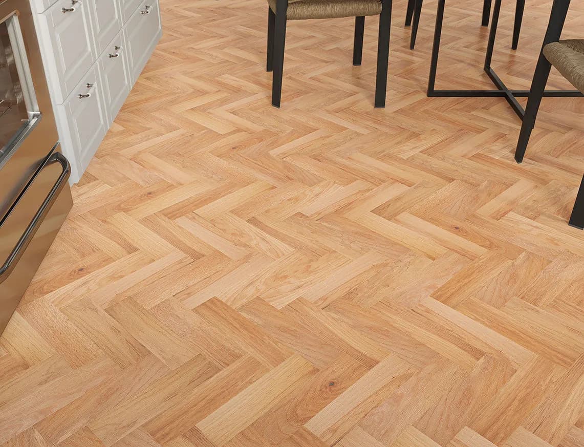 Ashdown Engineered Herringbone Oak in a room