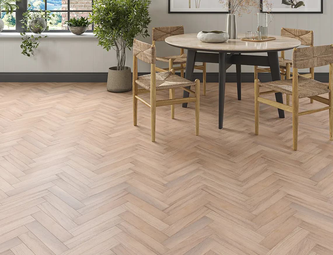 Aversley Engineered Oak laid in a room
