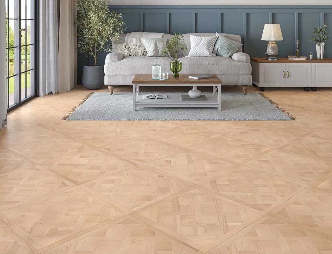 Banquet Engineered Oak laid in a room
