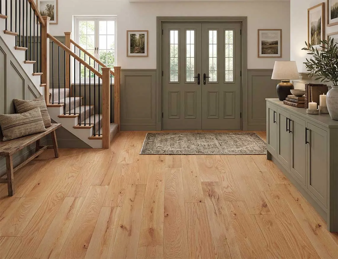 Bedford Solid Oak laid in a room