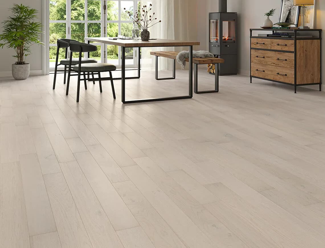 Belvoir Engineered Oak laid in a room