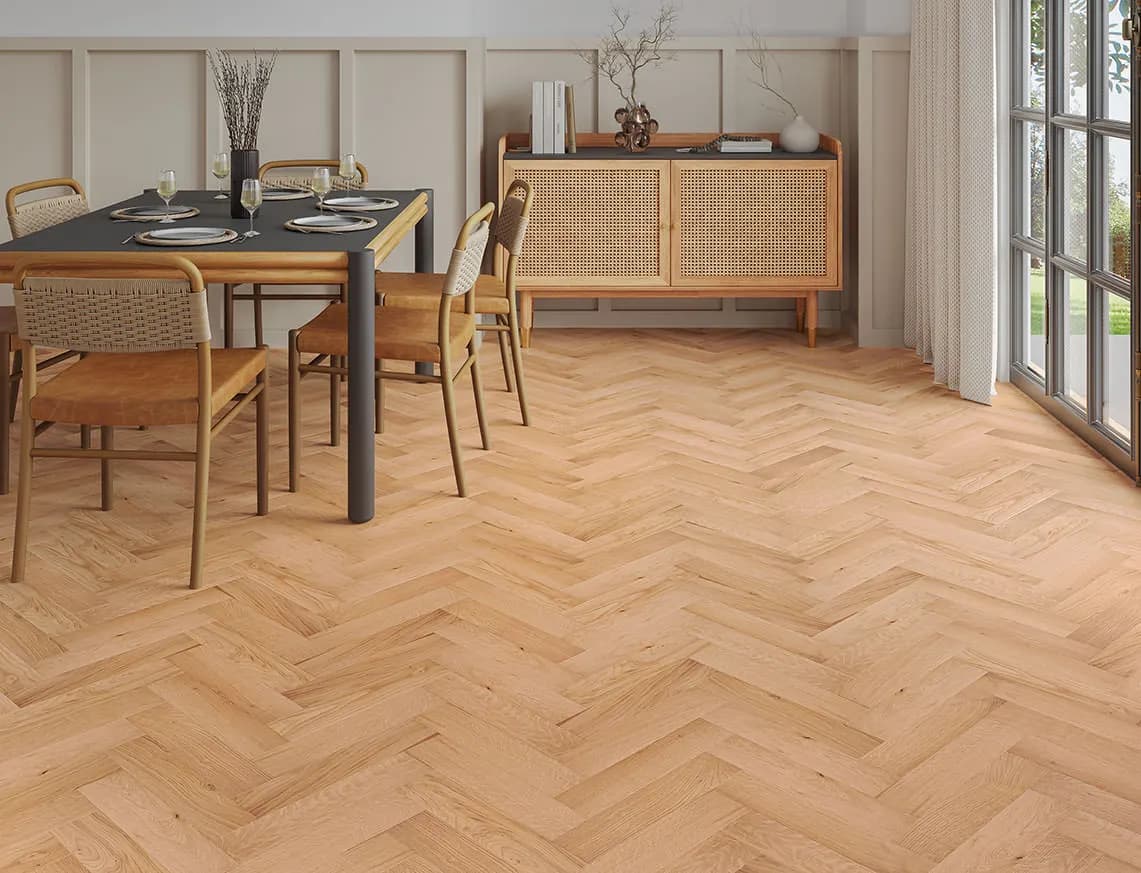 Bramham Engineered Oak laid in a room