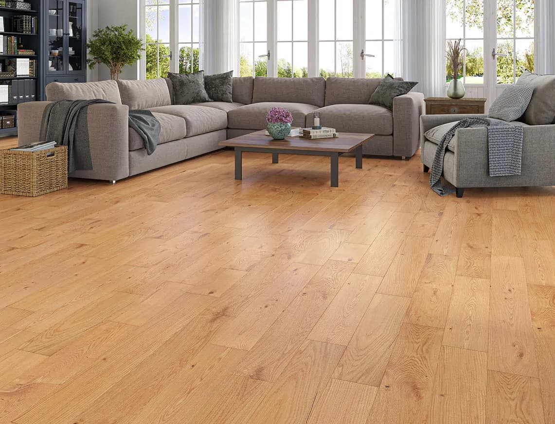 Castlewellan Engineered Oak laid in a room