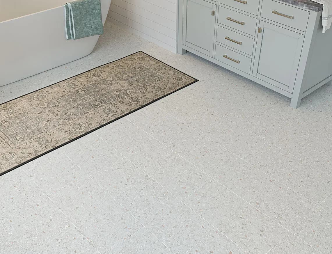Chantry Tile SPC LVT in a room