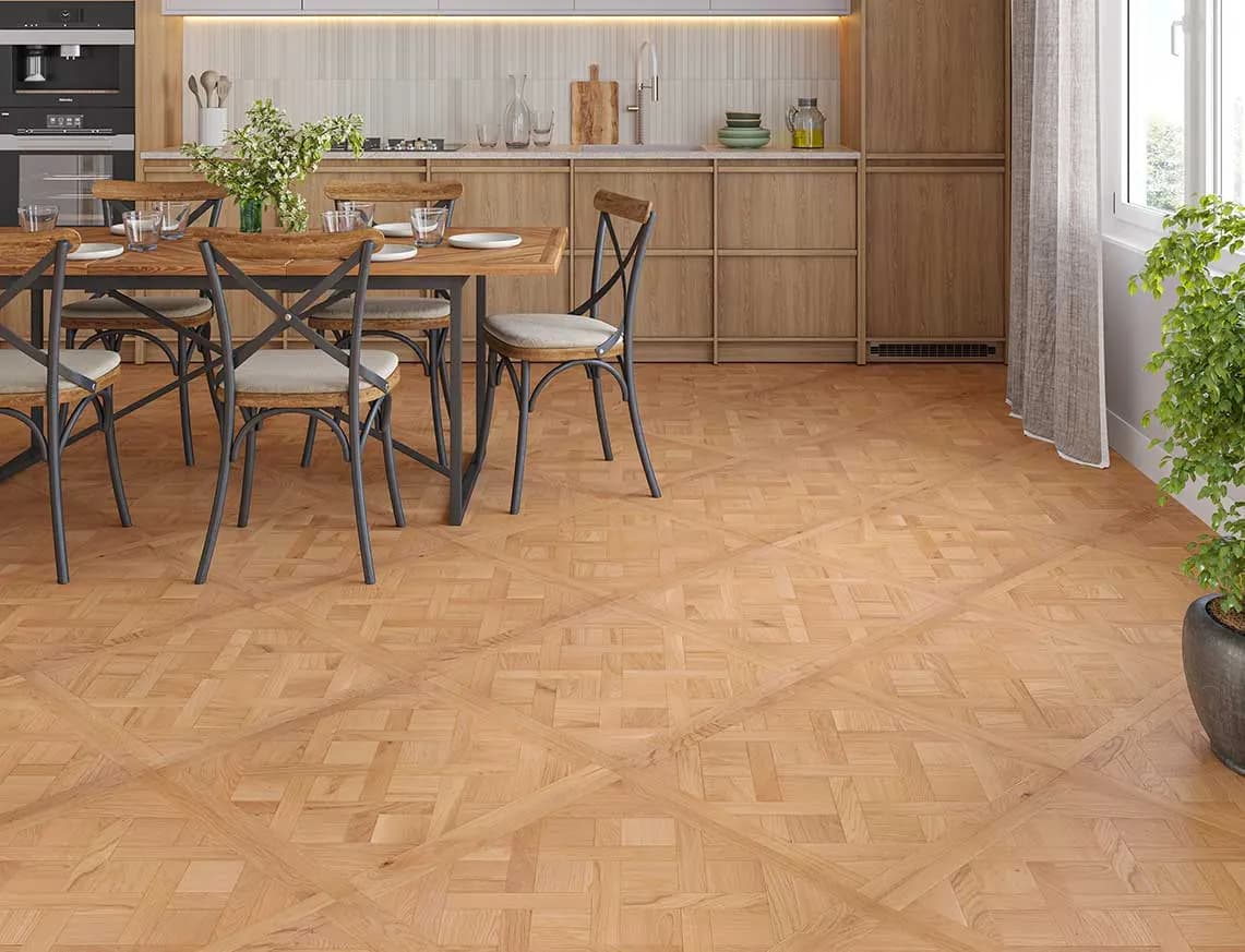 Charme Engineered Oak laid in a room