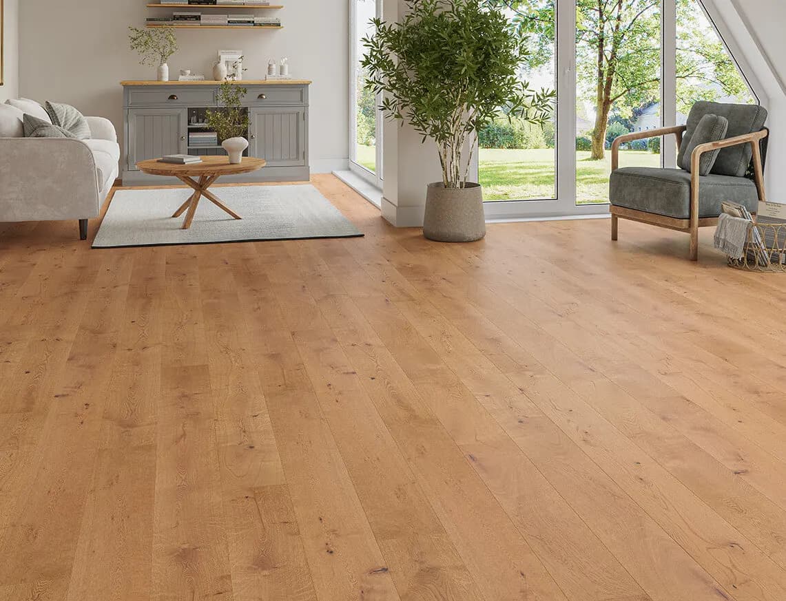 Elmdon Engineered Oak laid in a room