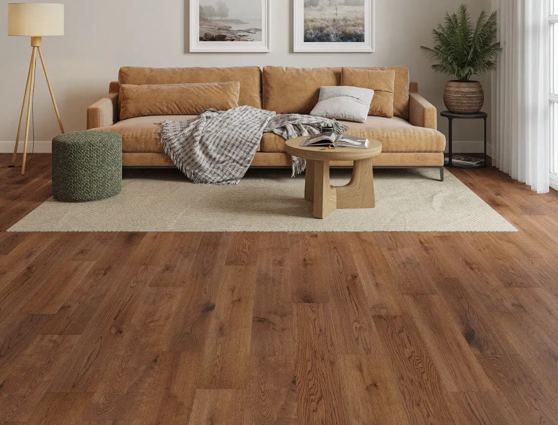 Fulbourn Solid Oak laid in a room