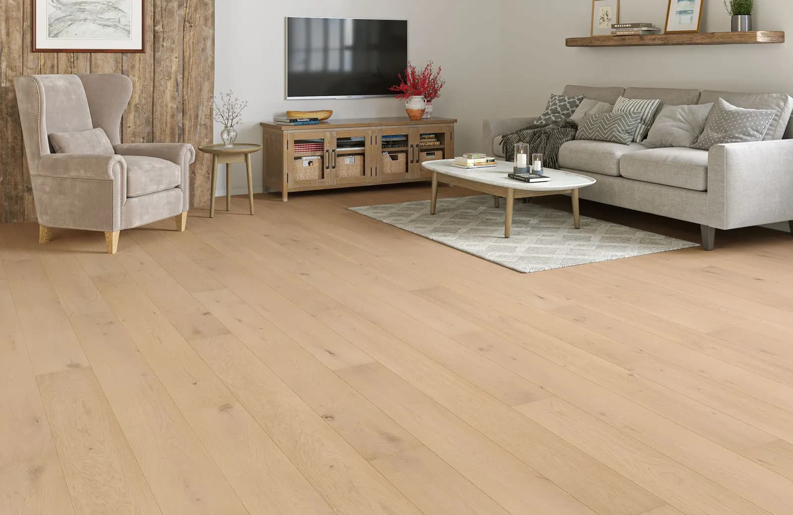 Gisburn Engineered Oak laid in a room