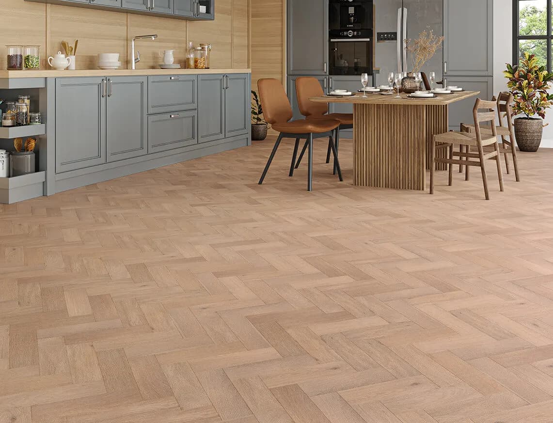 Hainault Engineered Oak laid in a room