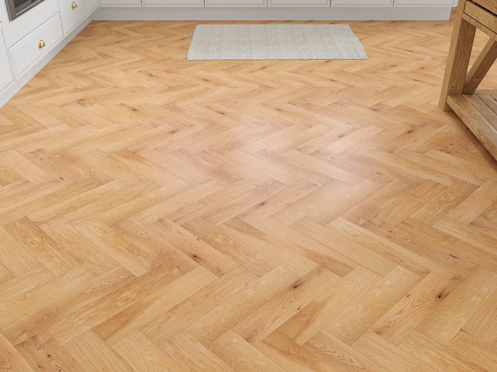 Haldon Engineered Herringbone Oak in a room