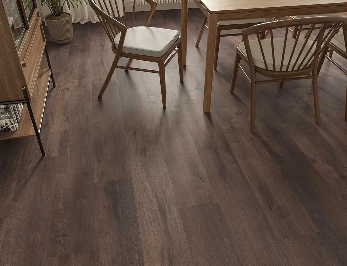 Hamilton 2mm Havana Walnut Oak LVT in a room
