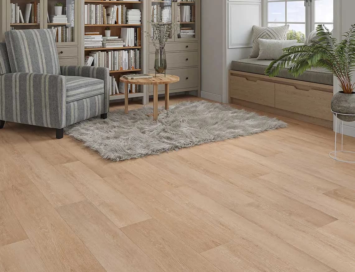 Hamilton 2mm Honey Drift LVT laid in a room