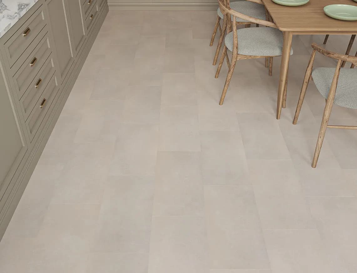 Hamilton 2mm Iced Marble Tile LVT in a room
