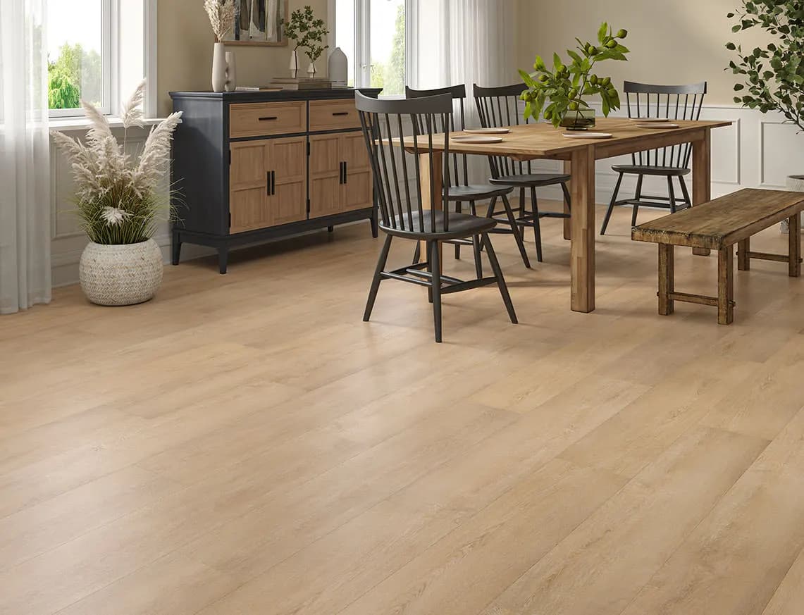 Hamilton 2mm Sanded Chestnut LVT laid in a room