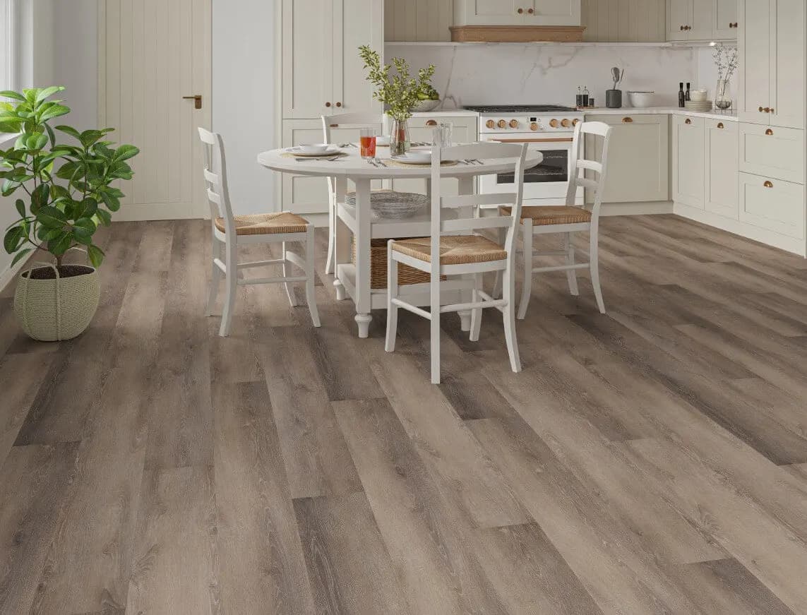 Hamilton 2mm Soft Truffle Oak LVT laid in a room