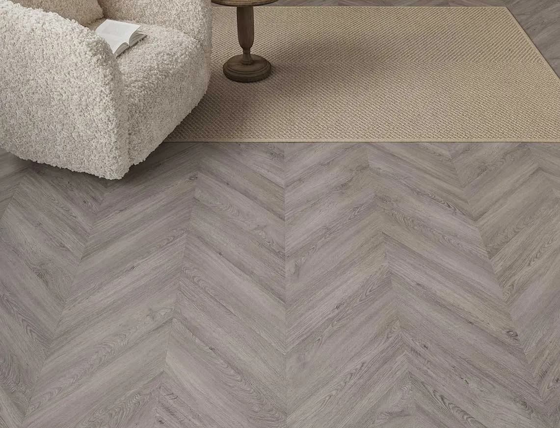 Hamilton Max 3mm Nordic Chevron LVT in a room