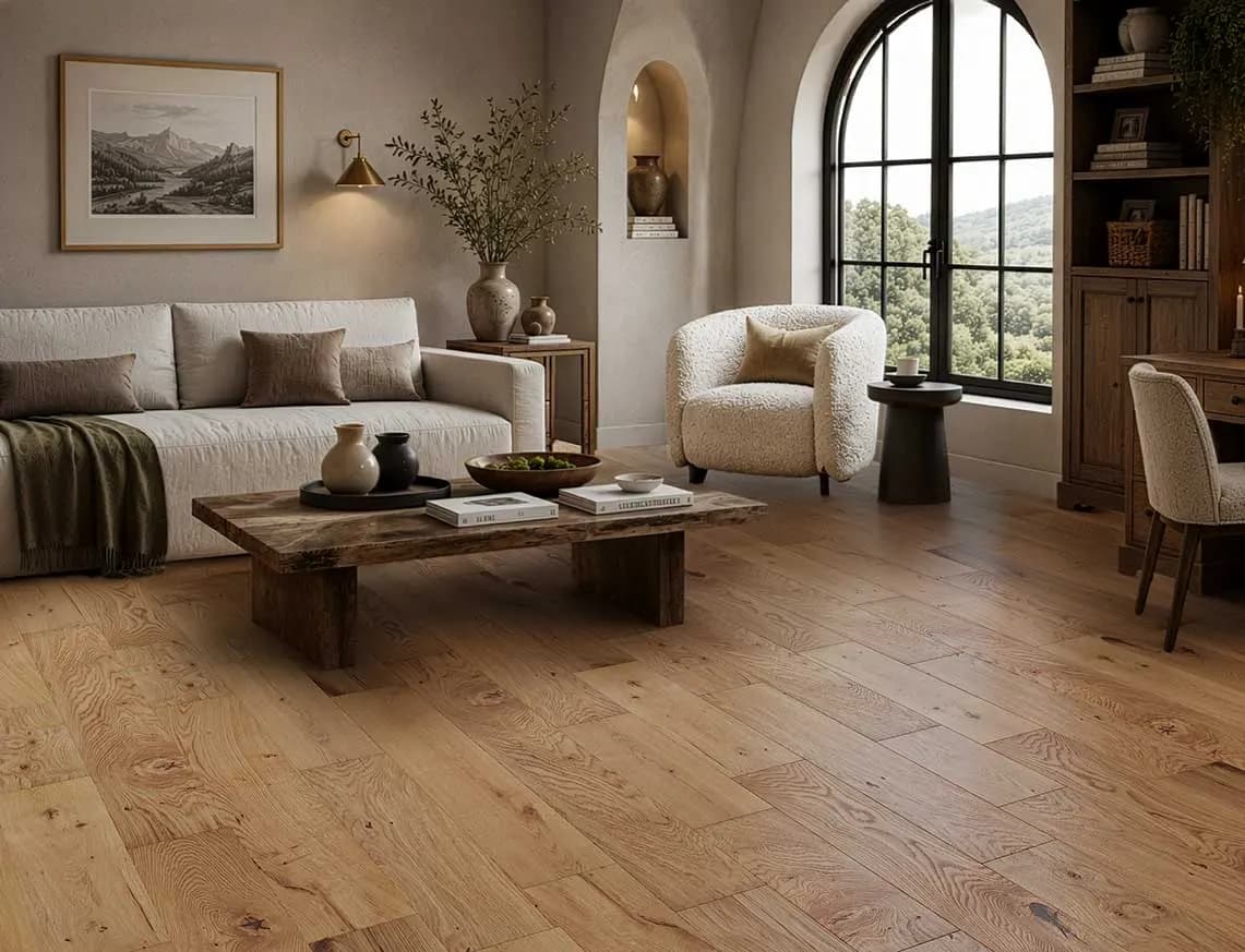 Holborn Solid Oak laid in a room