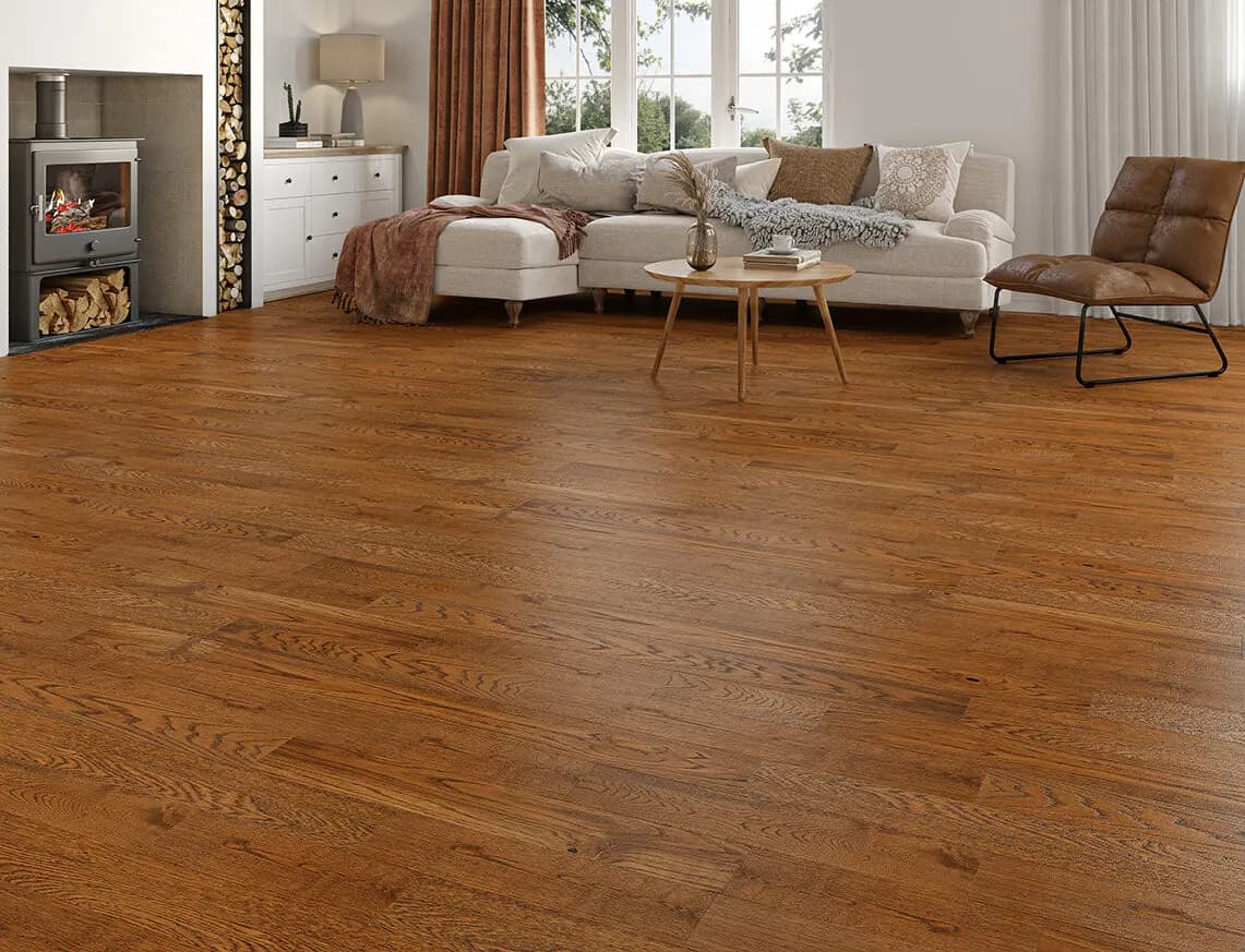 Inglewood Engineered Oak laid in a room