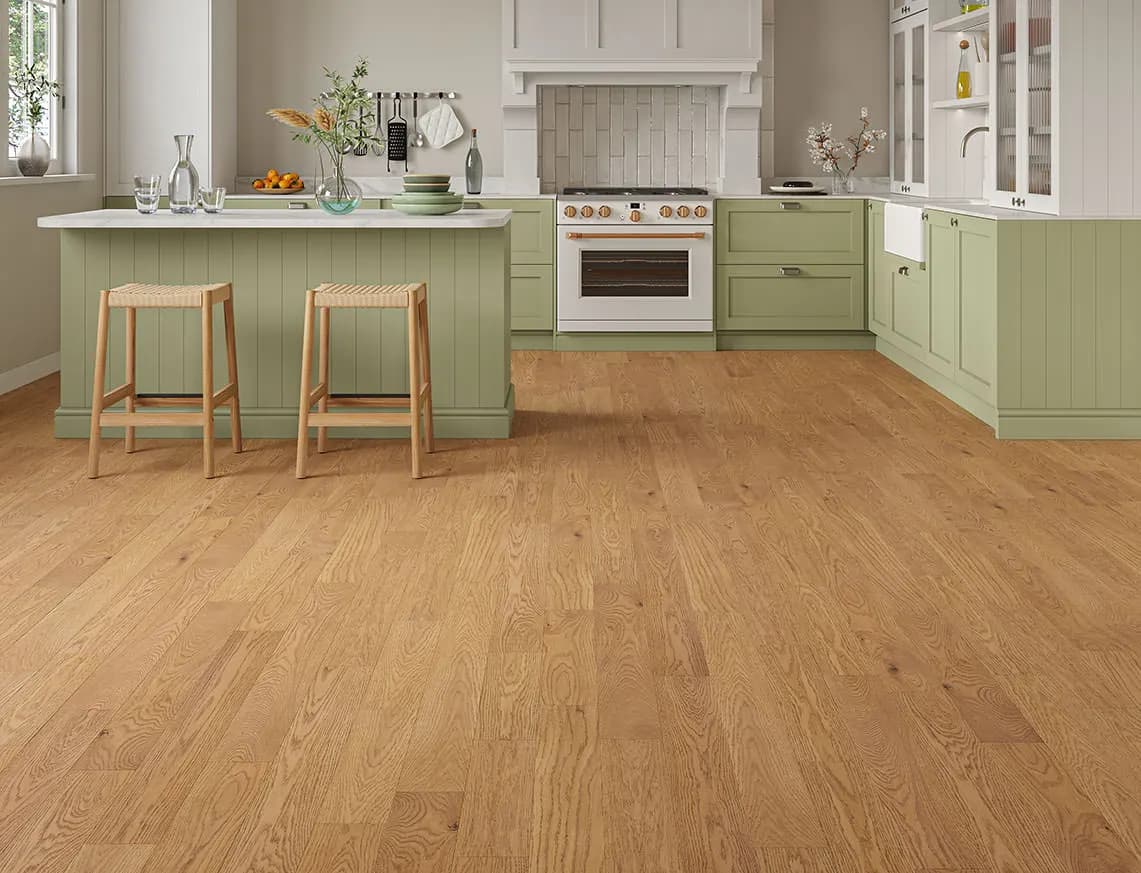 Knighton Engineered Oak laid in a room