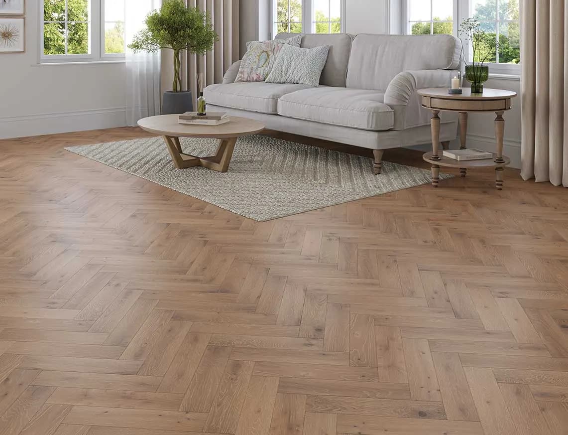 Mercia Engineered Oak laid in a room