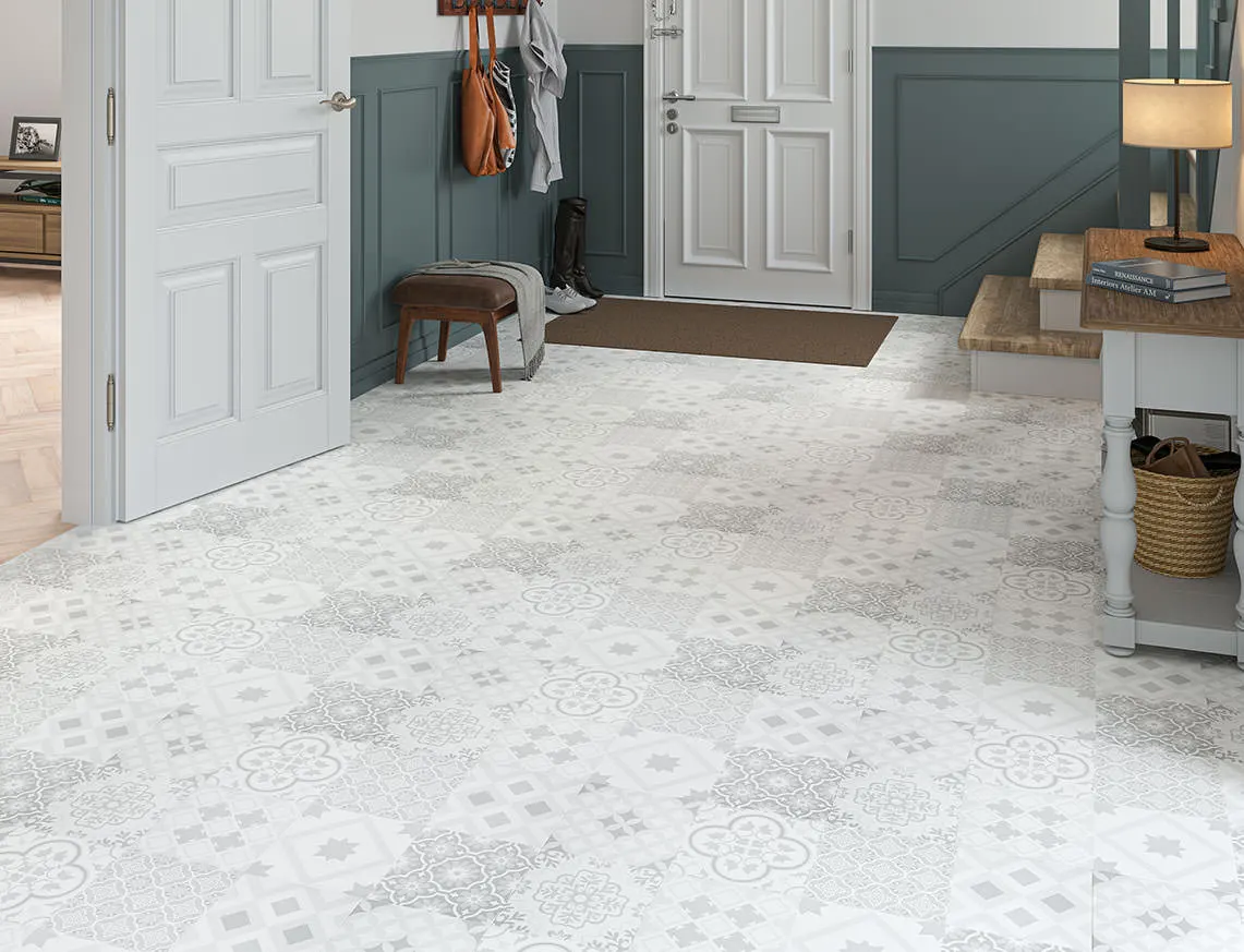 Monarch 8mm Kettlewell Victorian Tile Laminate laid in a room