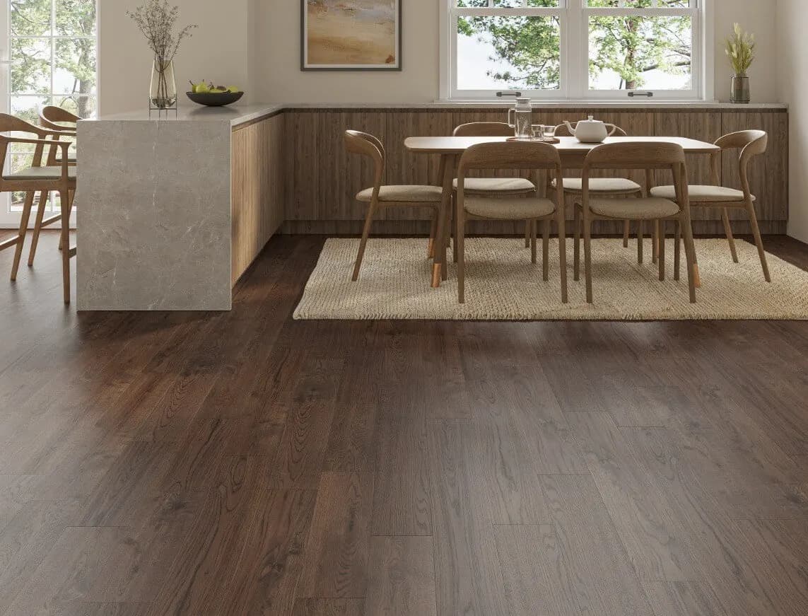 Raveley Solid Oak laid in a room
