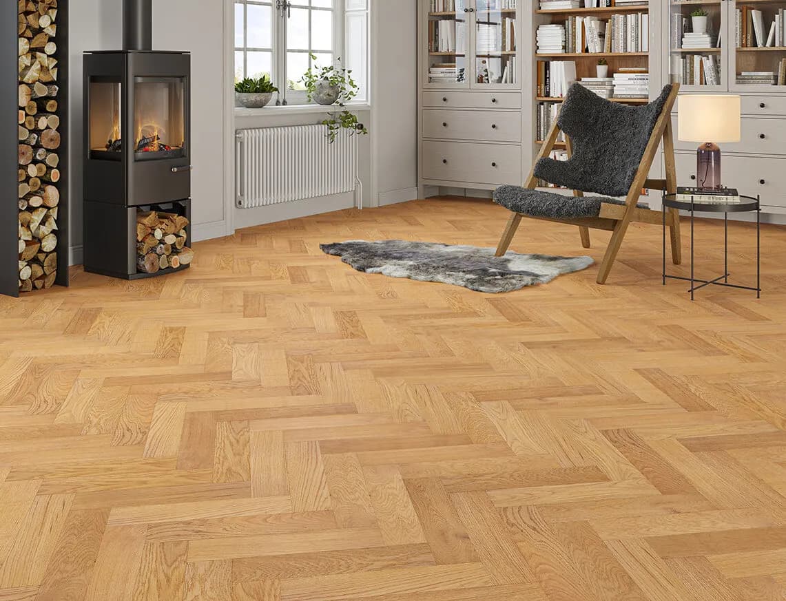 Roundhay Engineered Oak laid in a room