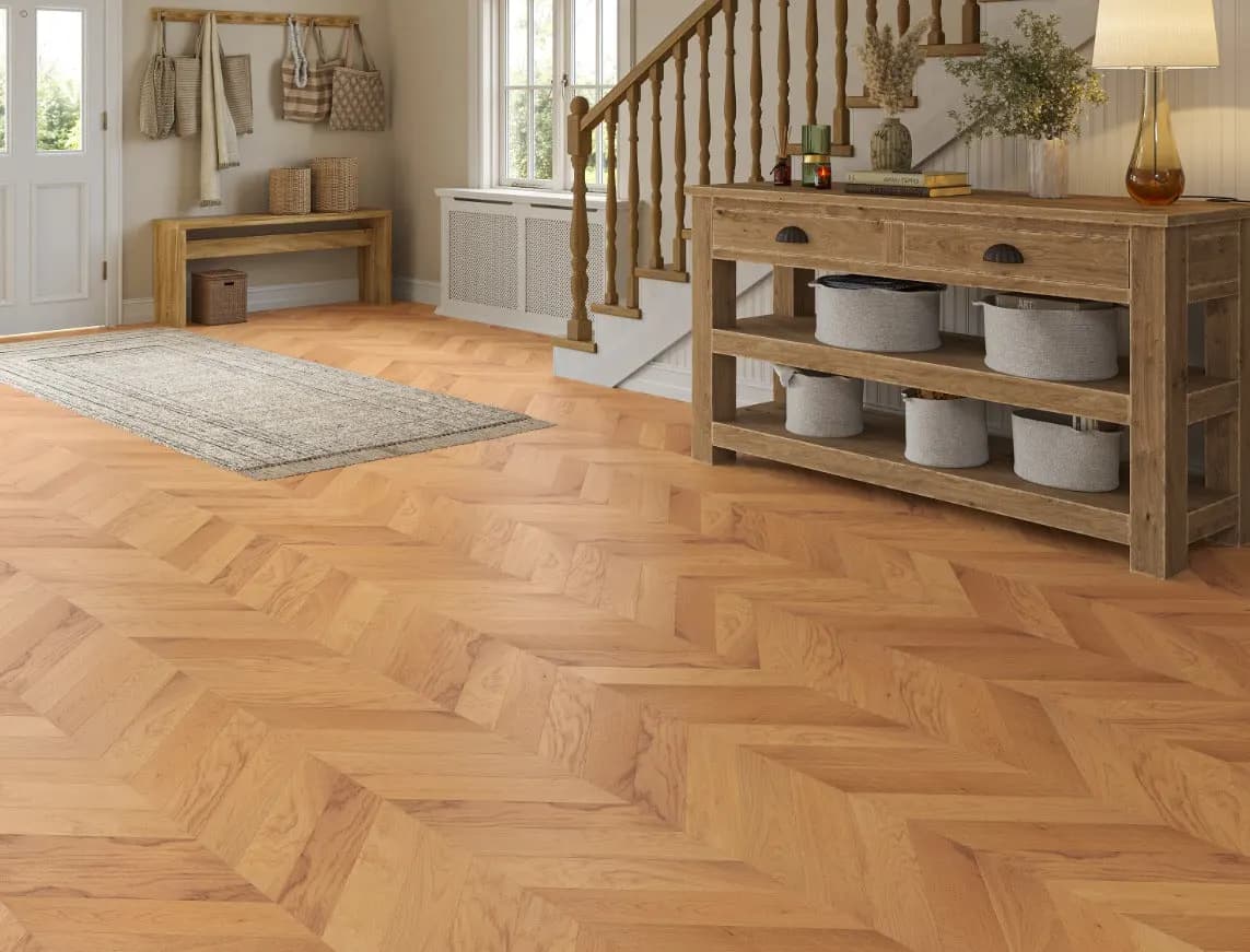Saddleworth Engineered Oak laid in a room