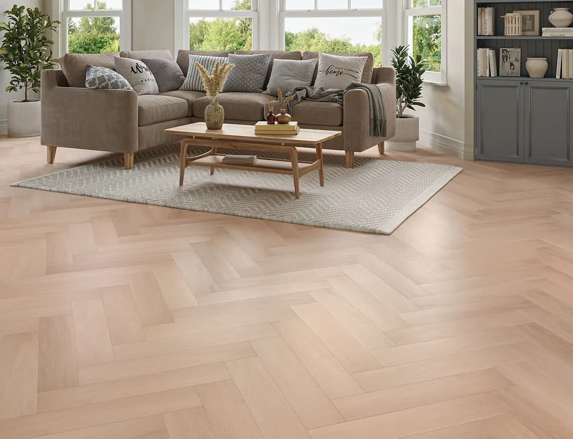 Sherburn Oak SPC LVT laid in a room