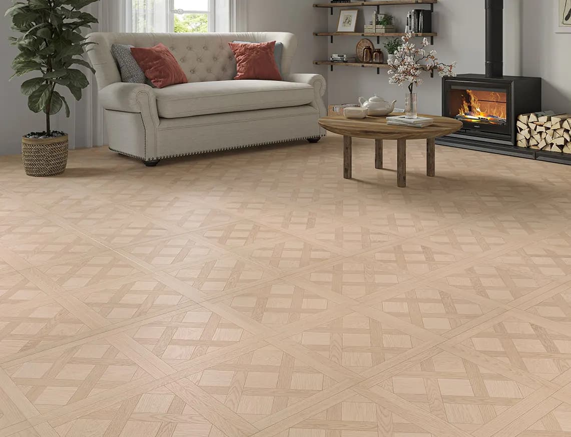 Tatum 12mm Clovelly Versailles Laminate laid in a room