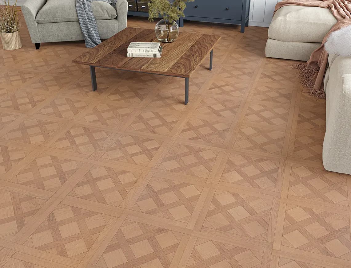 Tatum 12mm Cotswold Versailles Laminate in a room