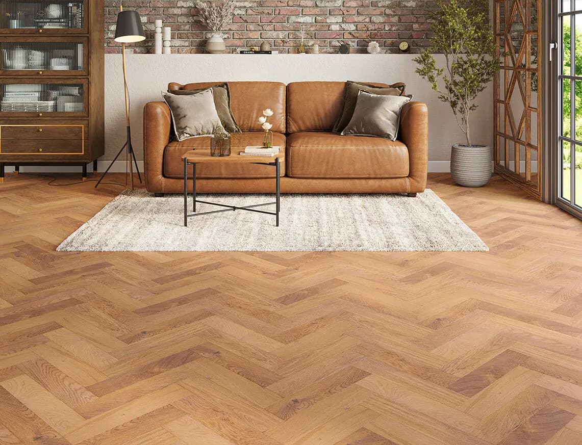 Upton Engineered Oak laid in a room