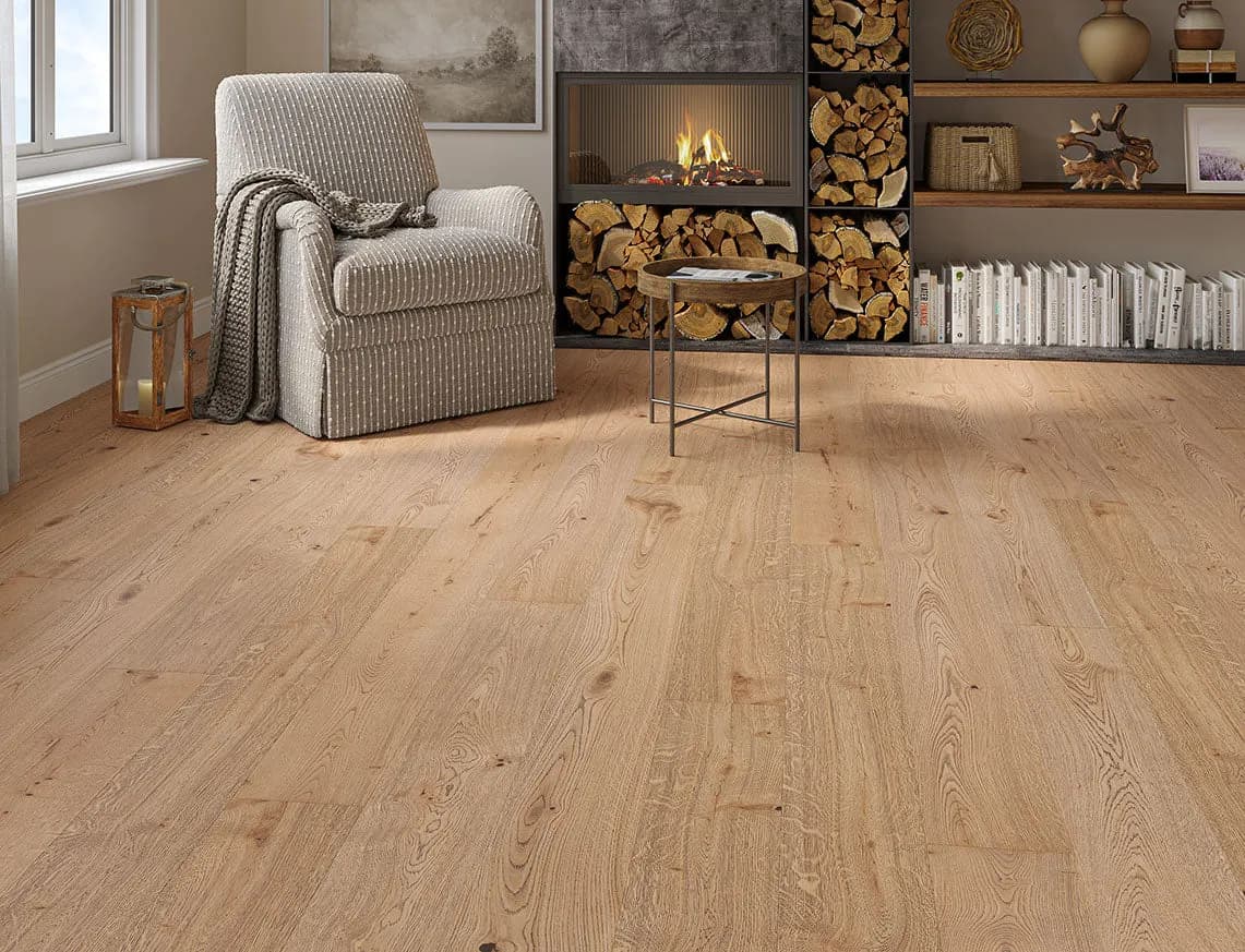 Walton Engineered Oak laid in a room