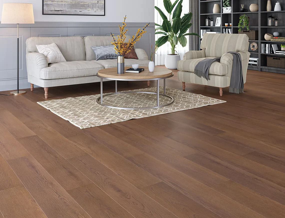Willow 8mm Romsey Laminate laid in a room