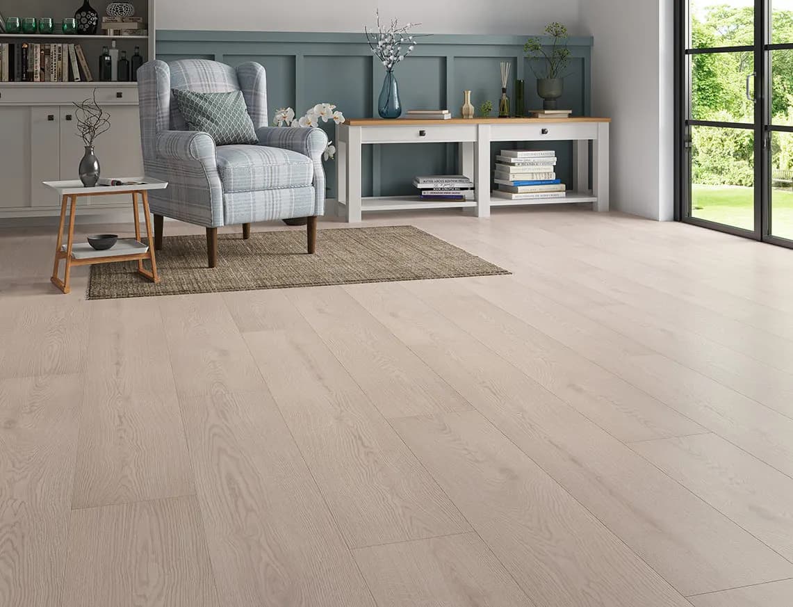 Willow Deluxe 12mm Helmsley Laminate laid in a room