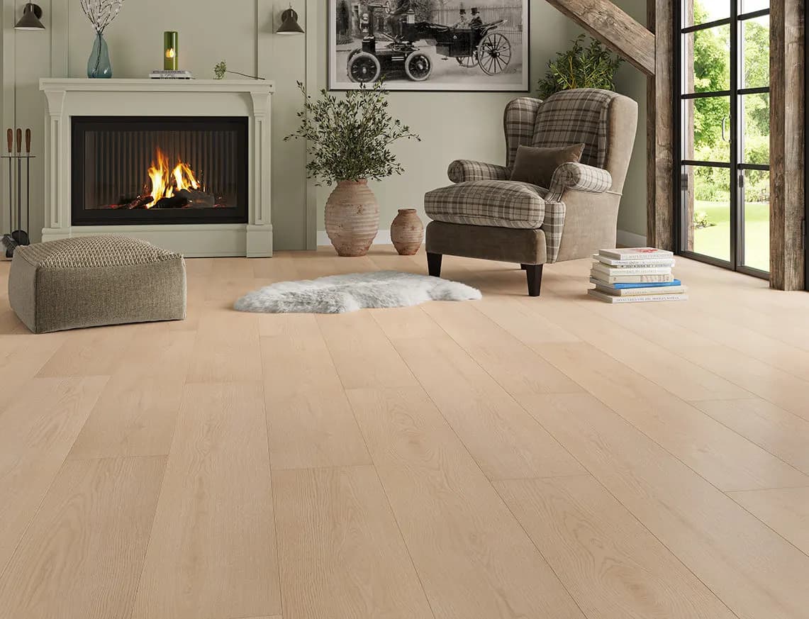 Willow Deluxe 12mm Kingham Laminate laid in a room